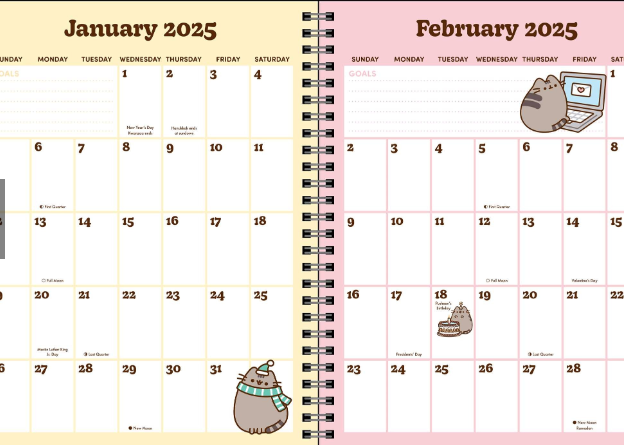 Pusheen the cat calendar 2019 online